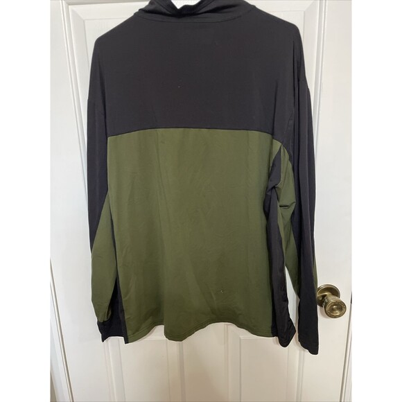 Drake Waterfowl 1/4 Zip Shirt Mens Large Black Green Pullover Base Tiny Flaw - Picture 6 of 9